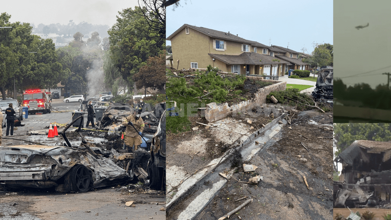 SAN DIEGO, CALIFORNIA — A private jet crashed into a quiet residential neighborhood in San Diego’s Tierrasanta area early Thursday morning, killing multiple people aboard the aircraft and igniting a series of house fires that sent residents fleeing in panic