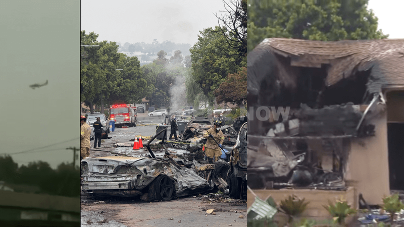 Families Flee as Private Jet Crash Ignites Homes in Foggy San Diego Night